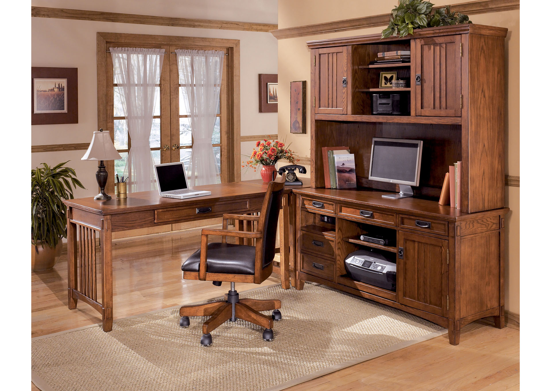 Cross Island 4-Piece L-Shape Desk ,ABF Signature Design by Ashley