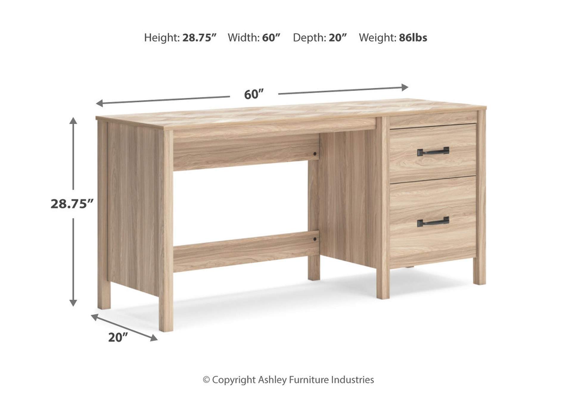 Battelle 60" Home Office Desk,Signature Design By Ashley