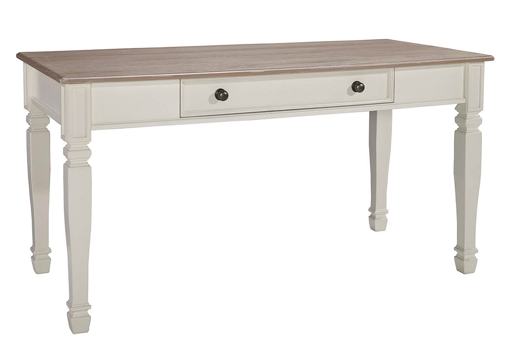 Sarvanny Two-tone Home Office Large Leg Desk,ABF Signature Design by Ashley