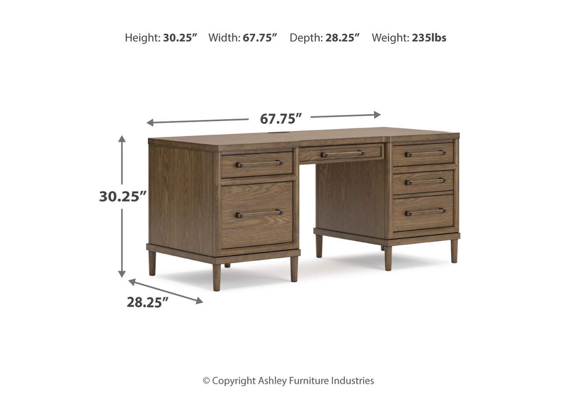 Roanhowe 68" Home Office Desk,Signature Design By Ashley