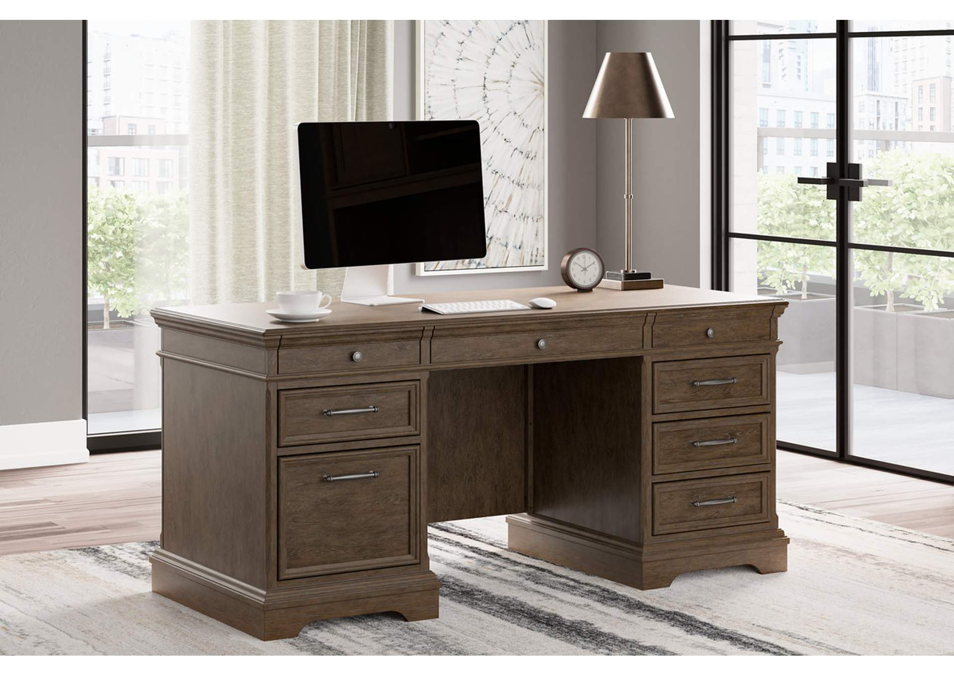 Janismore Home Office Desk Barry's Furniture - Jasper, AL