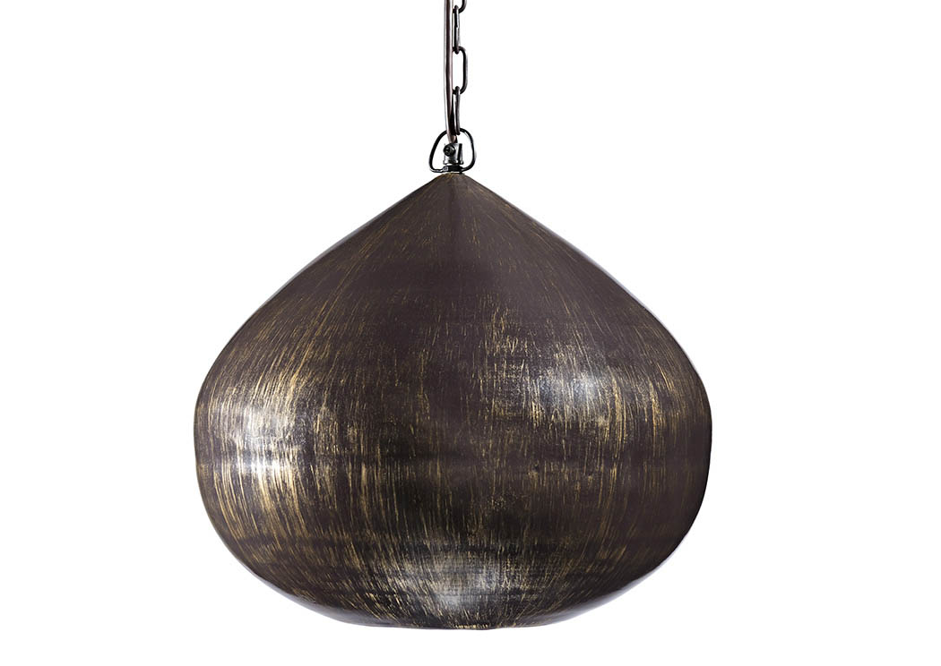 Aminali Antique Brass Finish Metal Pendant Light,ABF Signature Design by Ashley