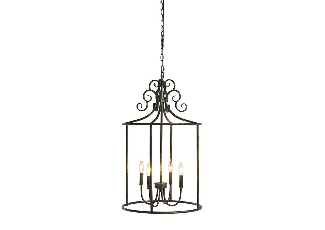 Jarah Antique Bronze Finish Metal Pendant Light,ABF Signature Design by Ashley