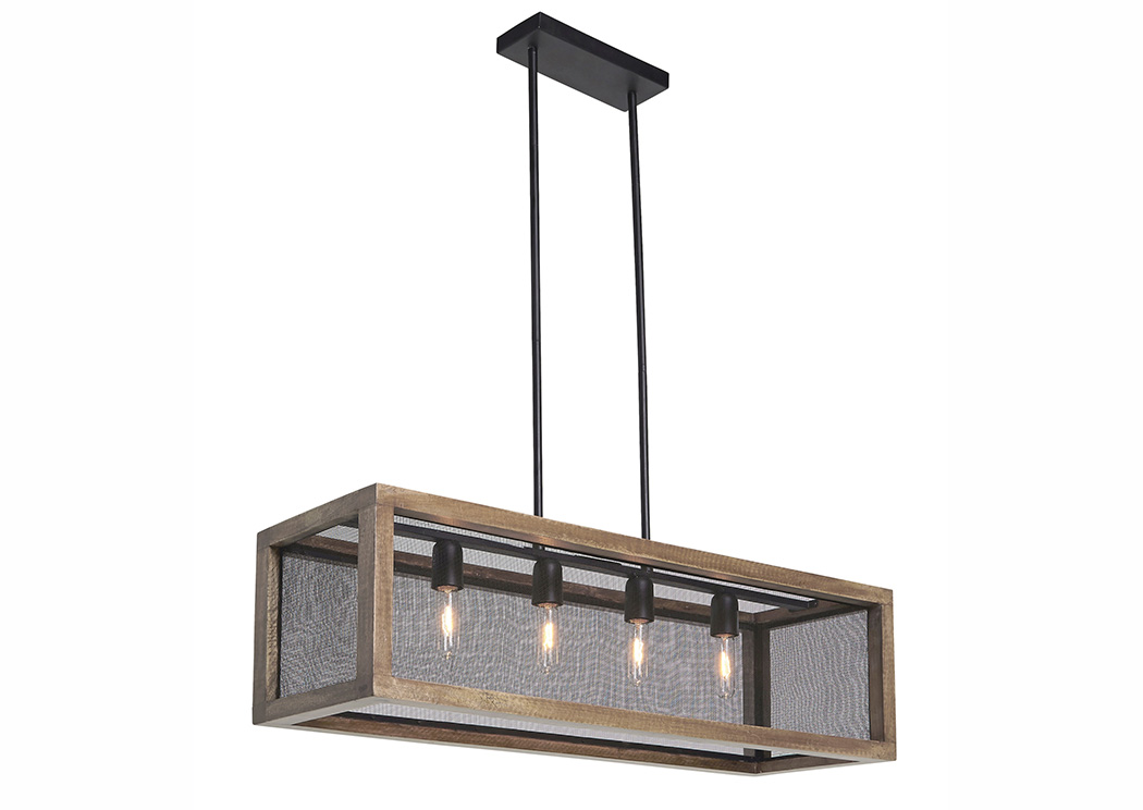 Jodene Brown/Black Wood Pendant Light,ABF Signature Design by Ashley
