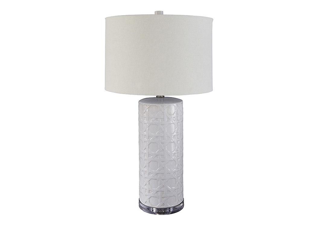 Solena White Ceramic Table Lamp,ABF Signature Design by Ashley