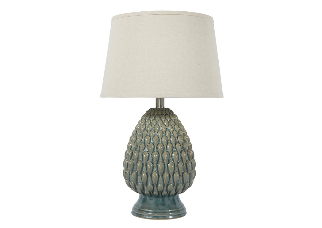 Teal Ceramic Table Lamp,ABF Signature Design by Ashley