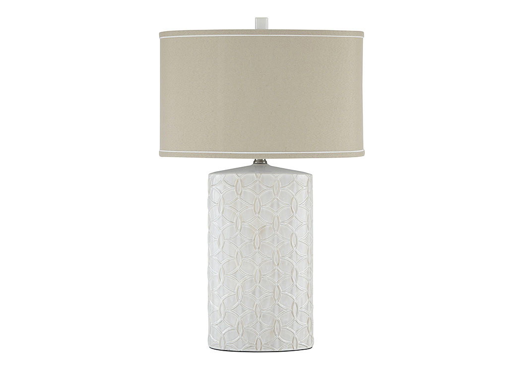Shelvia Antique White Ceramic Table Lamp,ABF Signature Design by Ashley