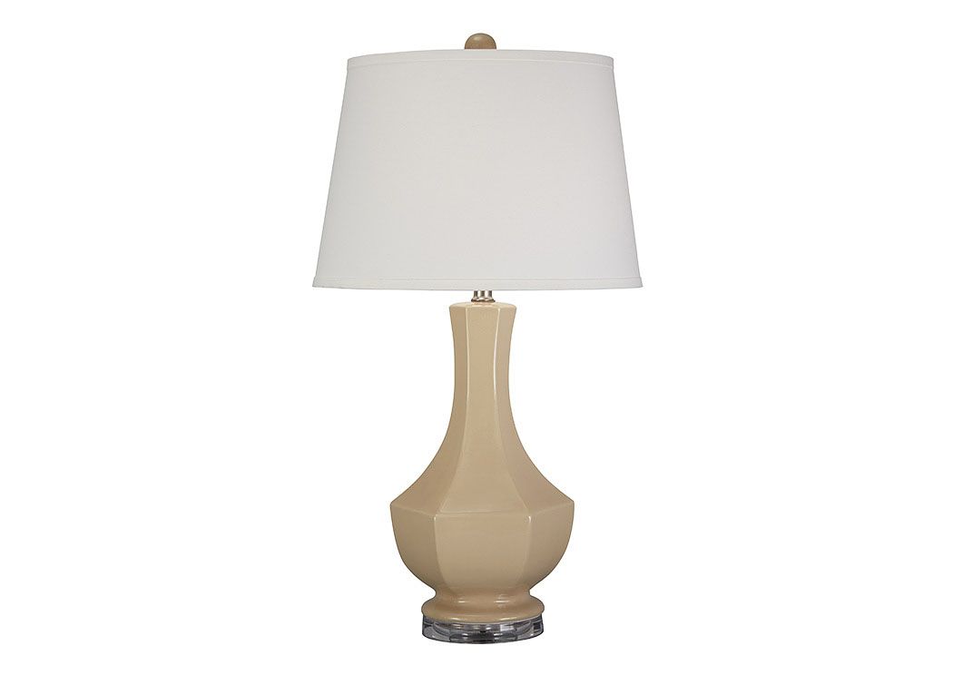 Suellen Beige Ceramic Table Lamp,ABF Signature Design by Ashley