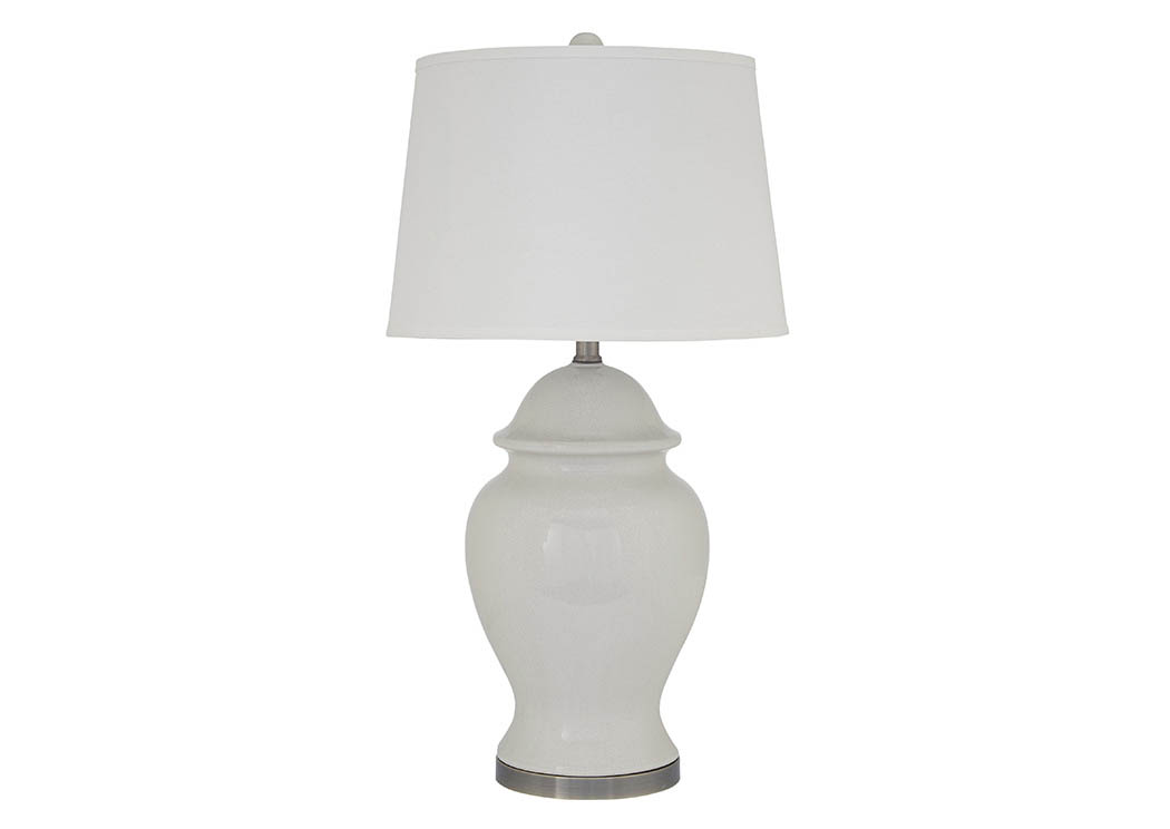 Darena Cream Ceramic Table Lamp,ABF Signature Design by Ashley