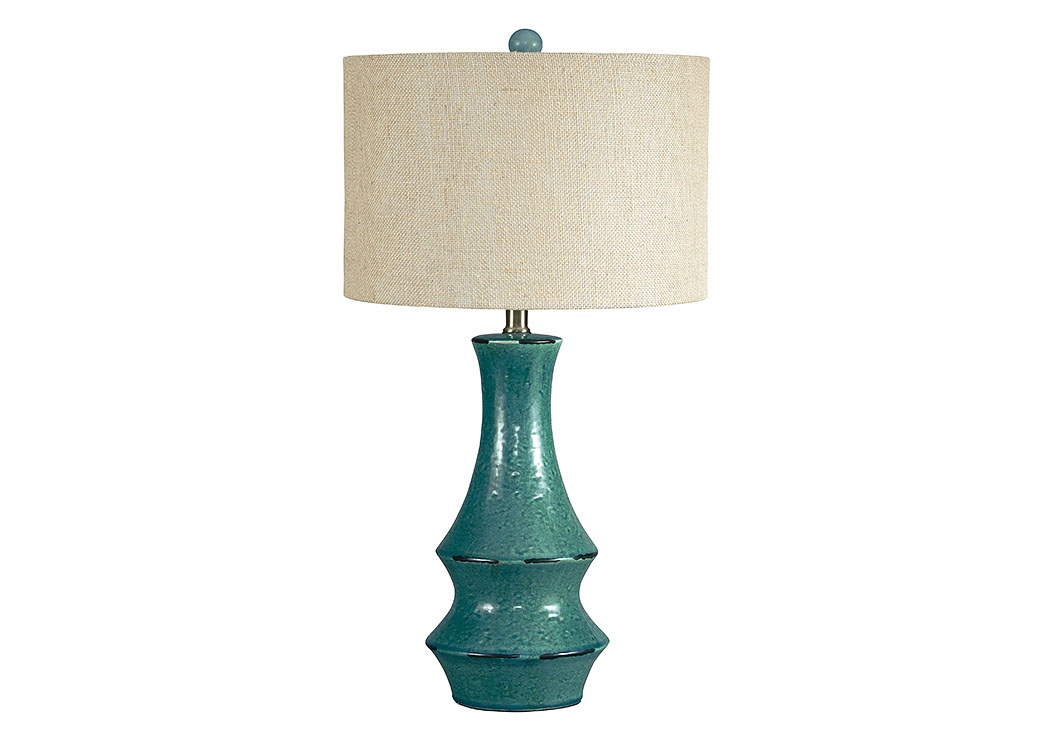Jenci Antique Teal Ceramic Table Lamp,ABF Signature Design by Ashley