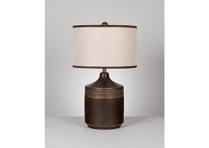 <Brown Karissa Ceramic Table Lamp (Set of 2)