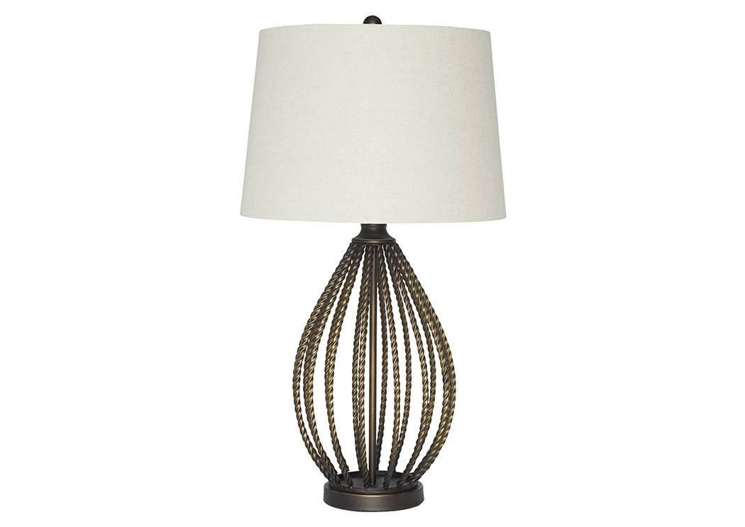 Darrius Bronze Finish Metal Table Lamp,ABF Signature Design by Ashley