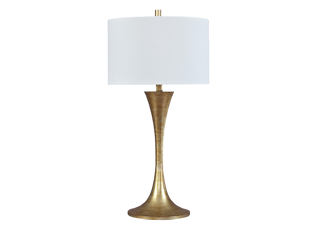 Joakim Antique Brass Finish Metal Table Lamp,ABF Signature Design by Ashley