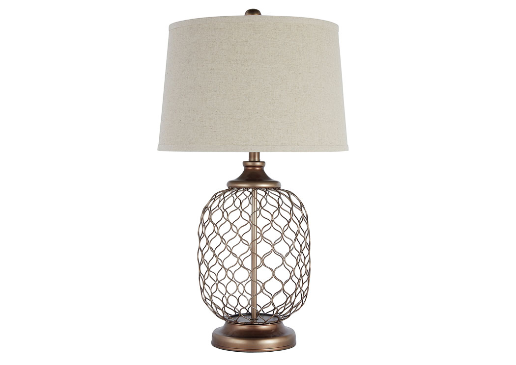 Gold Finish Metal Table Lamp,ABF Signature Design by Ashley