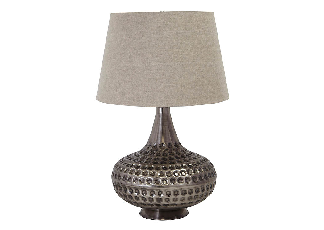 Sarely Pewter Finish Metal Table Lamp,ABF Signature Design by Ashley