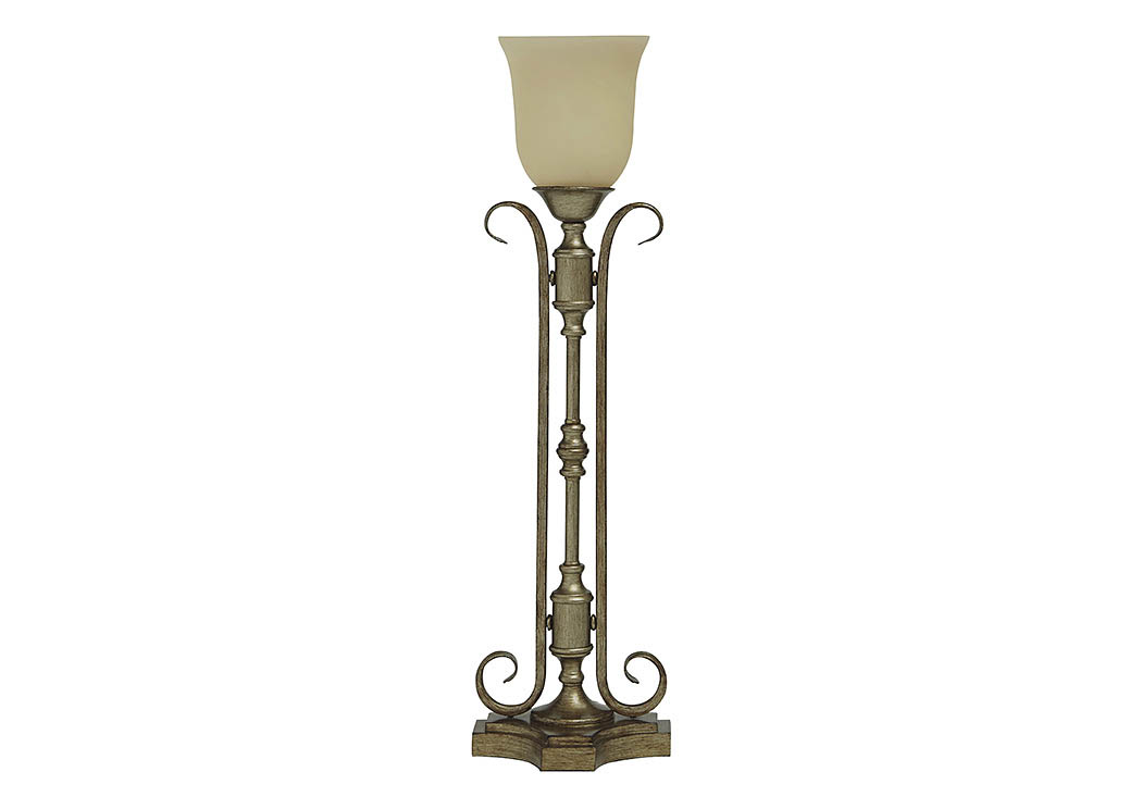 Airell Antique Gold Finish Metal Table Lamp,ABF Signature Design by Ashley