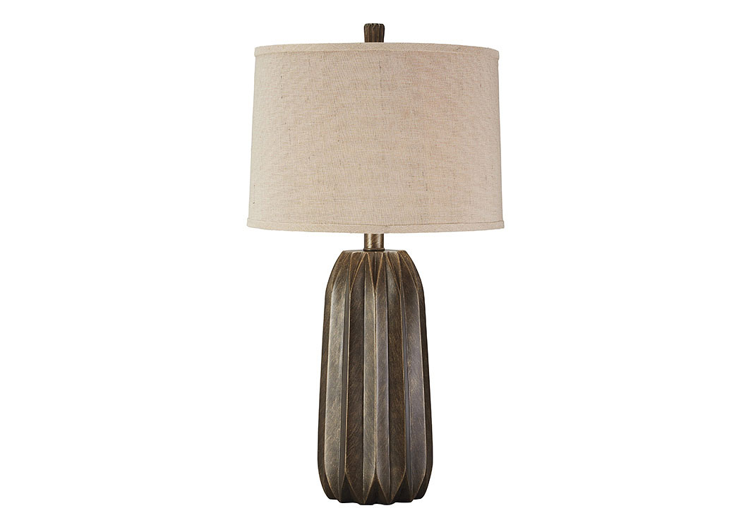 Khalil Brown Poly Table Lamp,ABF Signature Design by Ashley