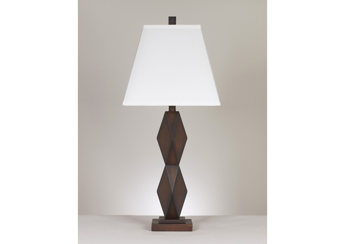 Natane Dark Brown Poly Table Lamp (Set of 2),ABF Signature Design by Ashley