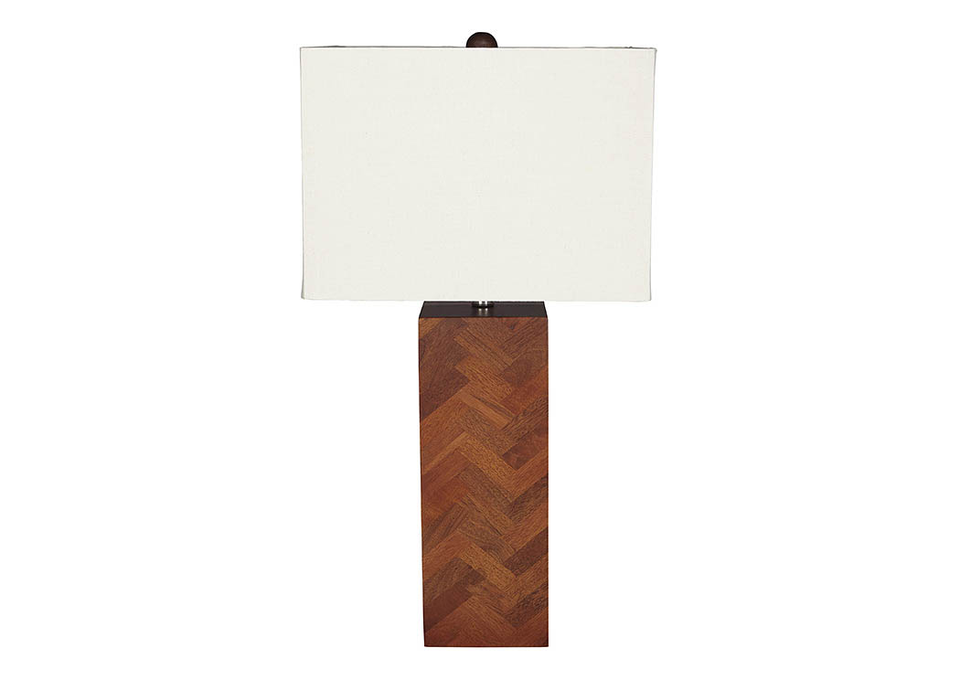 Tabeal Brown Wood Table Lamp,ABF Signature Design by Ashley