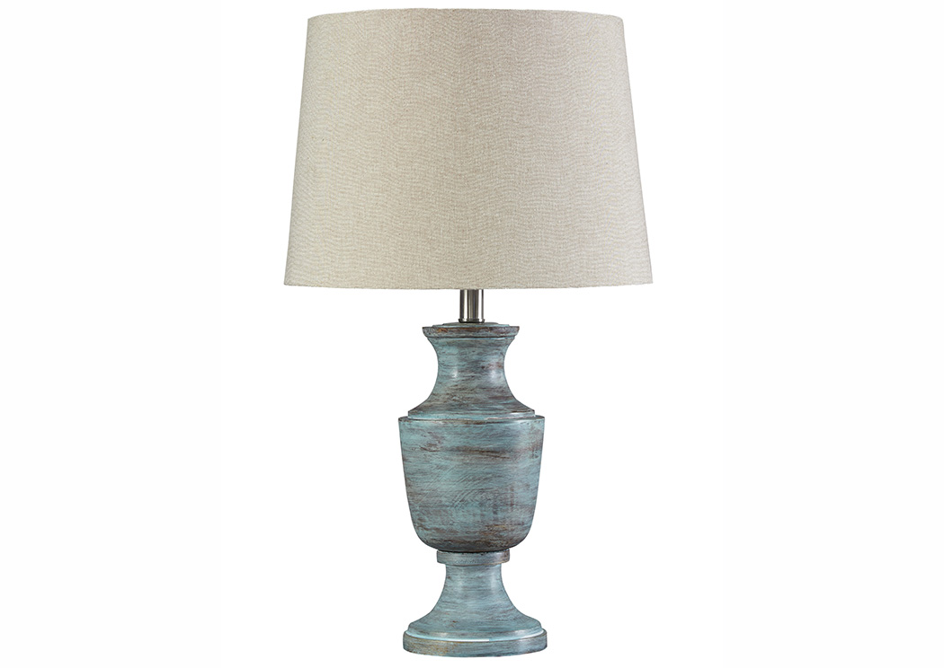 Jehoram Blue Metal Table Lamp,ABF Signature Design by Ashley