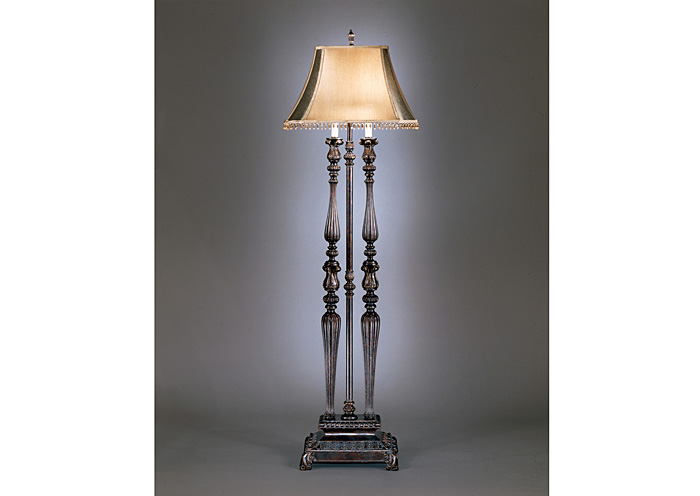 Dark Brown/Gold Desana Poly Floor Lamp,ABF Signature Design by Ashley