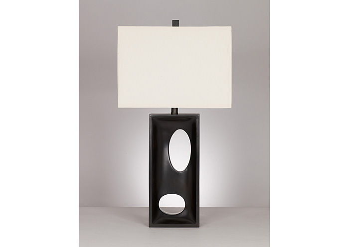 Maxine Black Poly Table Lamp (Set of 2),ABF Signature Design by Ashley