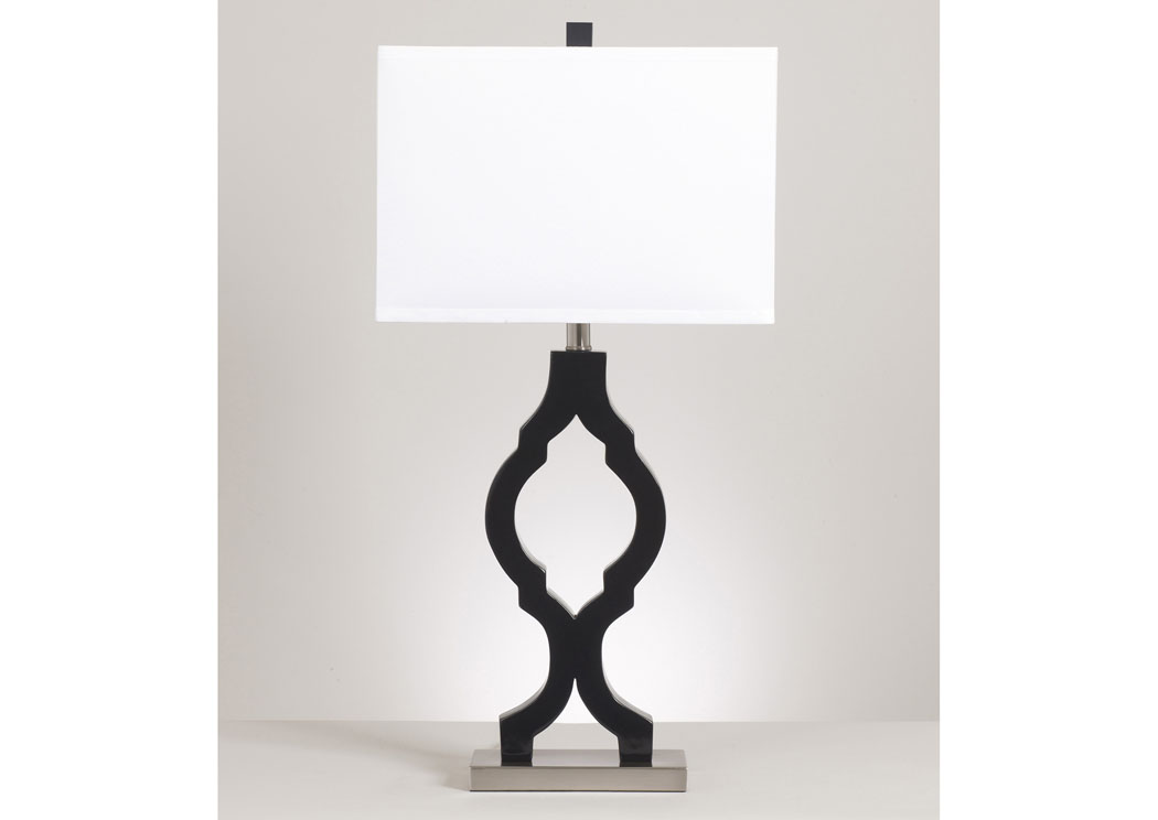 Rosetta Black/Silver Poly Table Lamp,ABF Signature Design by Ashley