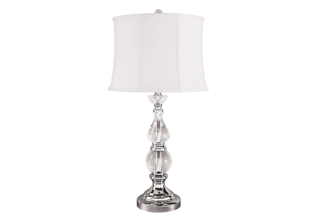 Marcelo Clear/Silver Finish Crystal Table Lamp,ABF Signature Design by Ashley