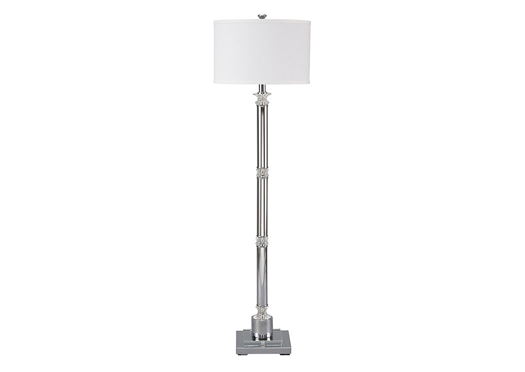 Marlon Clear/Silver Finish Metal Floor Lamp,ABF Signature Design by Ashley