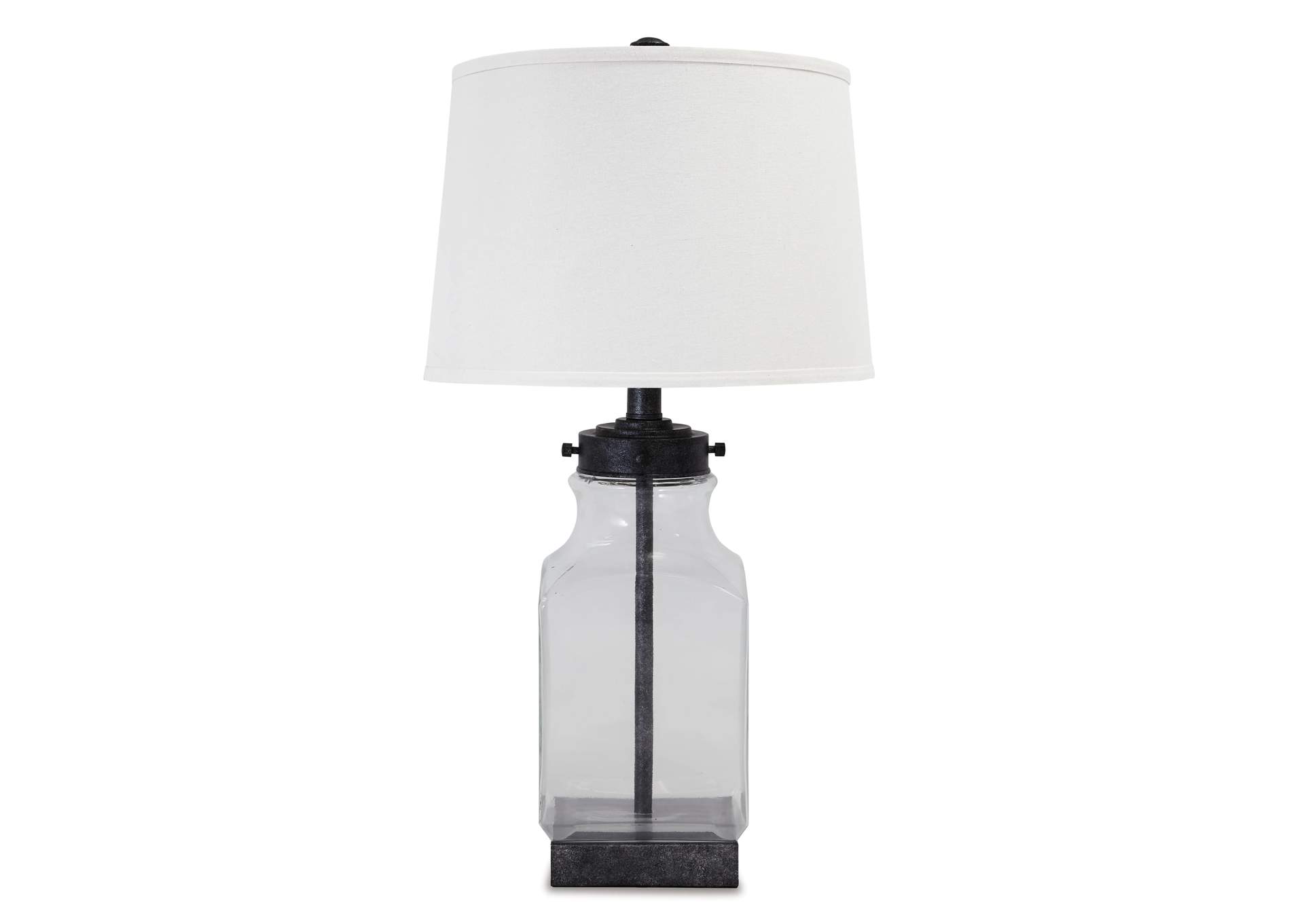 Transparent & Silver Finish Glass Table Lamp,ABF Signature Design by Ashley