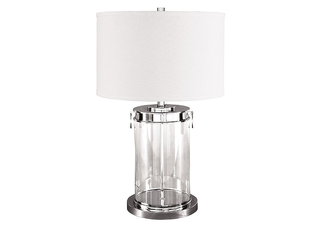 Tailynn Clear/Silver Finish Glass Table Lamp,ABF Signature Design by Ashley