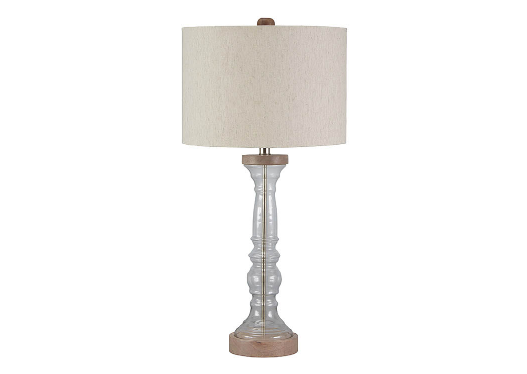 Tad Clear/Gray Glass Table Lamp,ABF Signature Design by Ashley