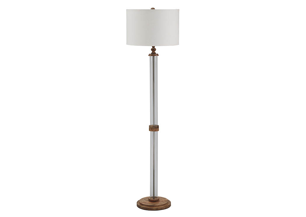 Tabby Clear/Natural Glass Floor Lamp,ABF Signature Design by Ashley