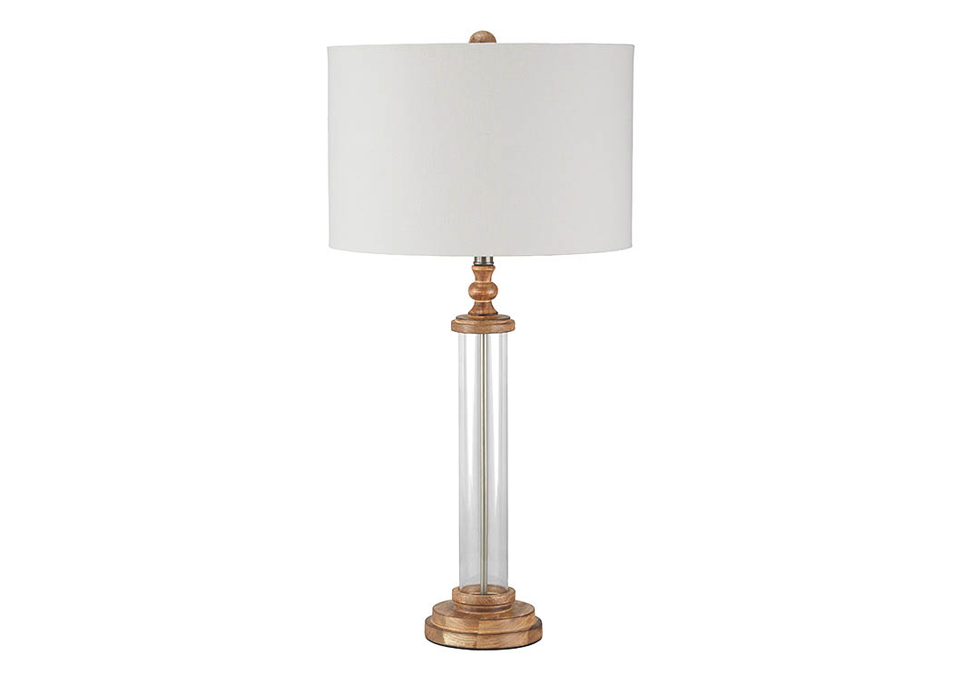 Tabby Clear/Natural Glass Table Lamp,ABF Signature Design by Ashley