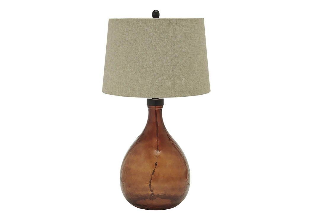 Arayna Brown Glass Table Lamp,ABF Signature Design by Ashley