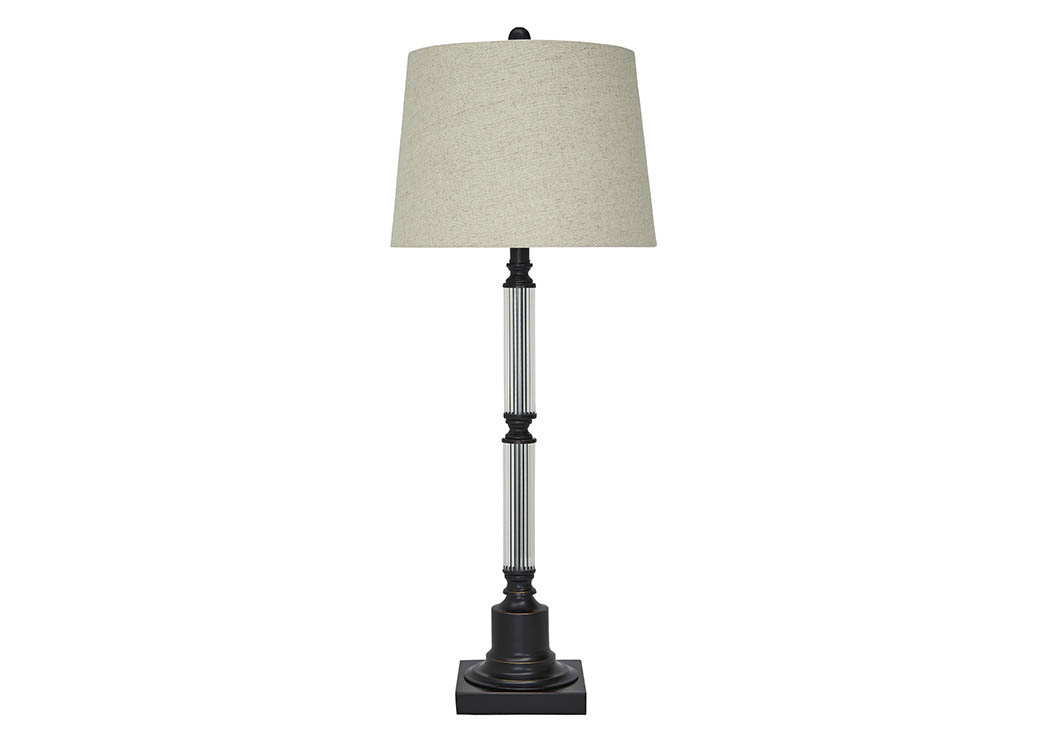 Arenda Bronze Finish/Clear Glass Table Lamp,ABF Signature Design by Ashley