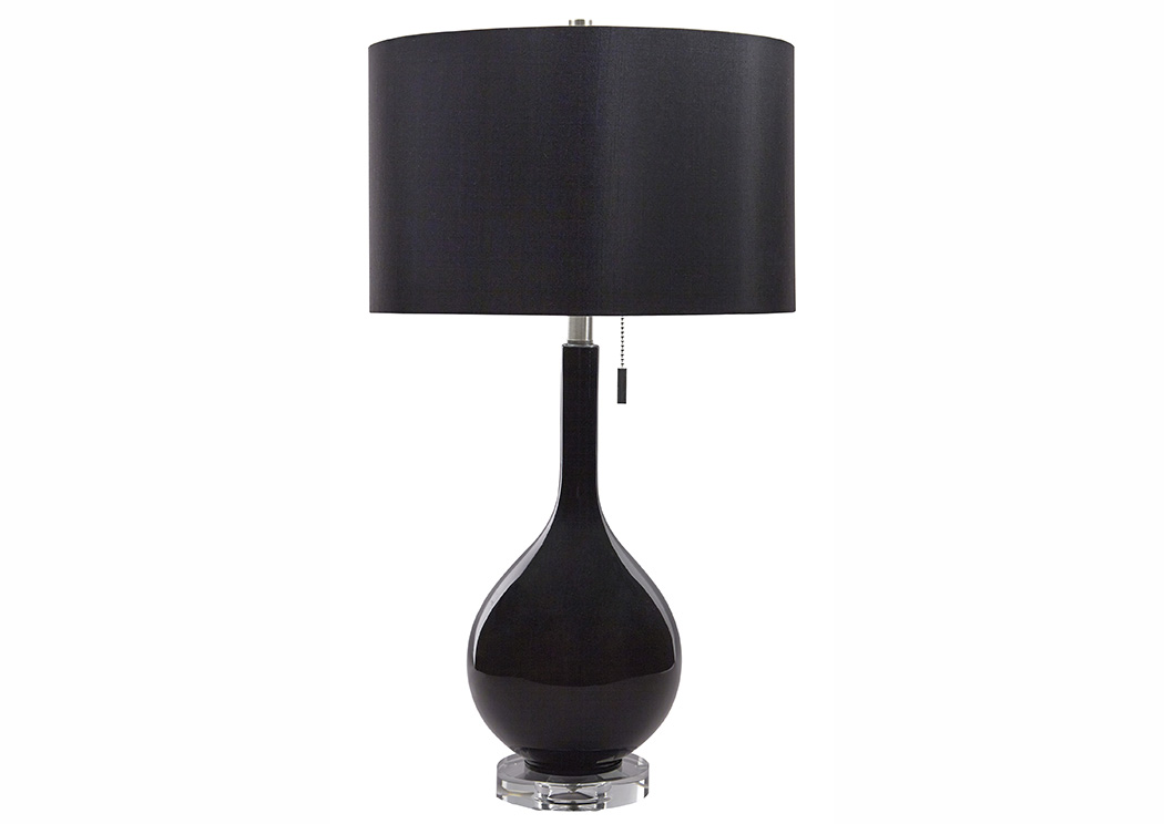 Andres Black Glass Table Lamp (Set of 2),ABF Signature Design by Ashley
