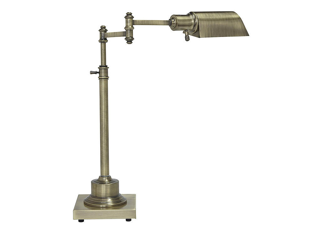 Arawn Antique Brass Finish Metal Desk Lamp,ABF Signature Design by Ashley