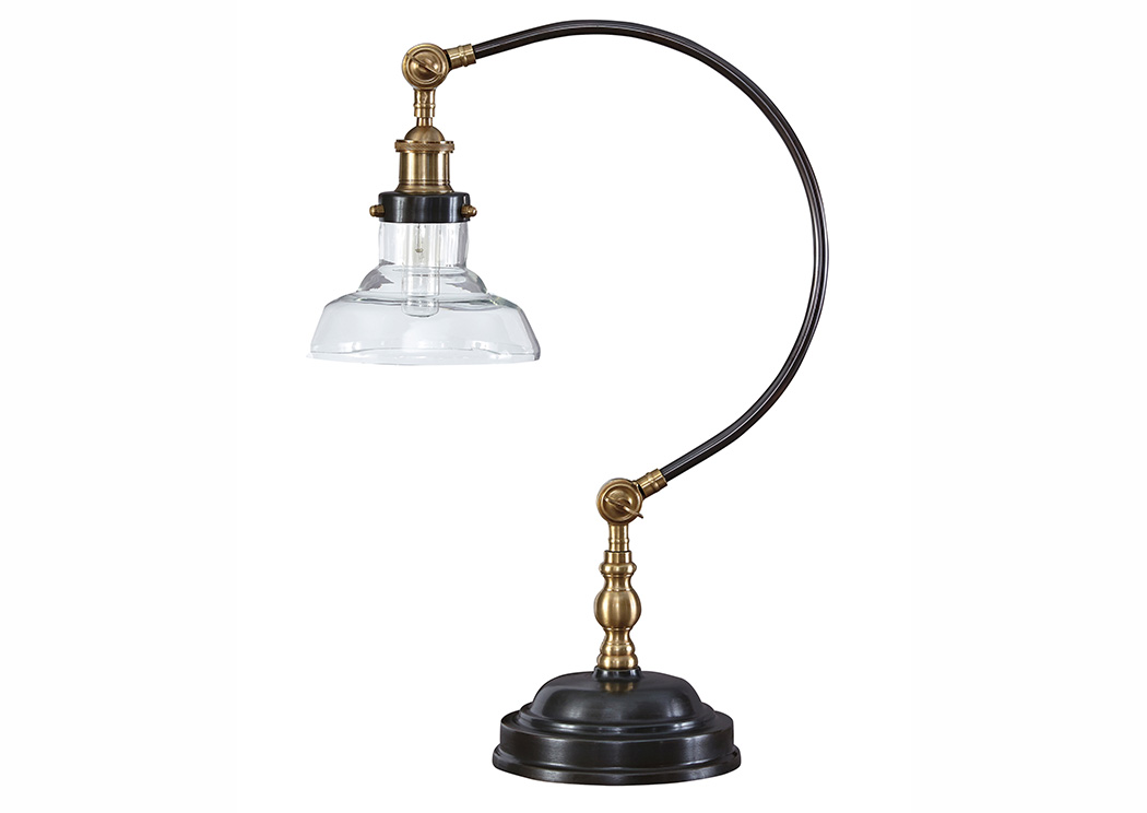 Asahavey Antique Bronze Finish Metal Desk Lamp,ABF Signature Design by Ashley