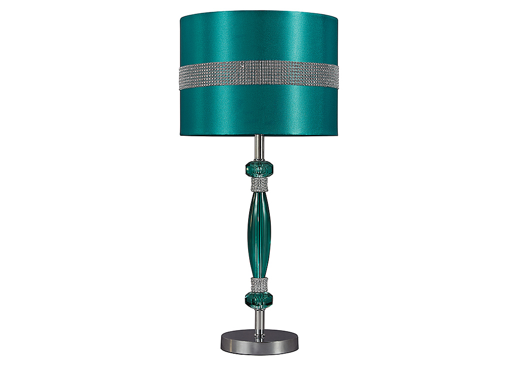 Teal & Silver Finish Acrylic Table Lamp,ABF Signature Design by Ashley