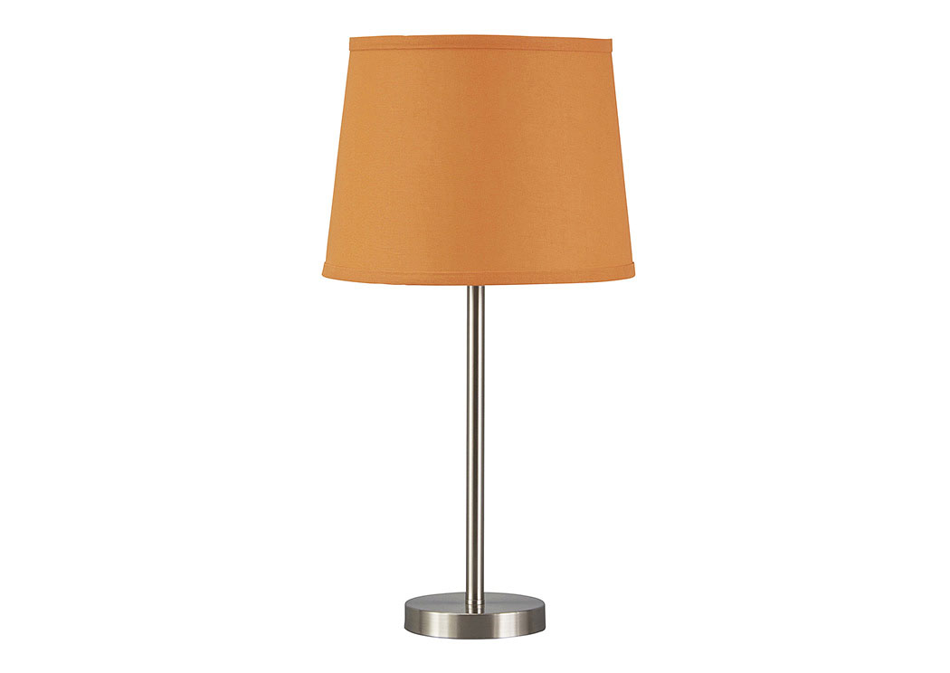 Shonie Orange/Silver Finish Metal Table Lamp,ABF Signature Design by Ashley