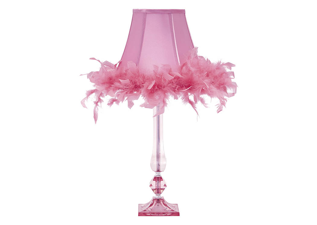Auren Pink Acrylic Table Lamp,ABF Signature Design by Ashley