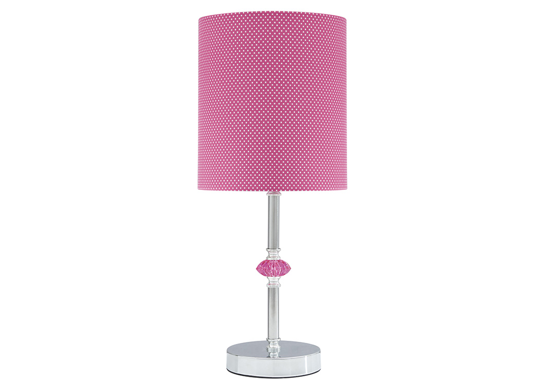 Sommerville Pink/Silver Finish Metal Table Lamp,ABF Signature Design by Ashley