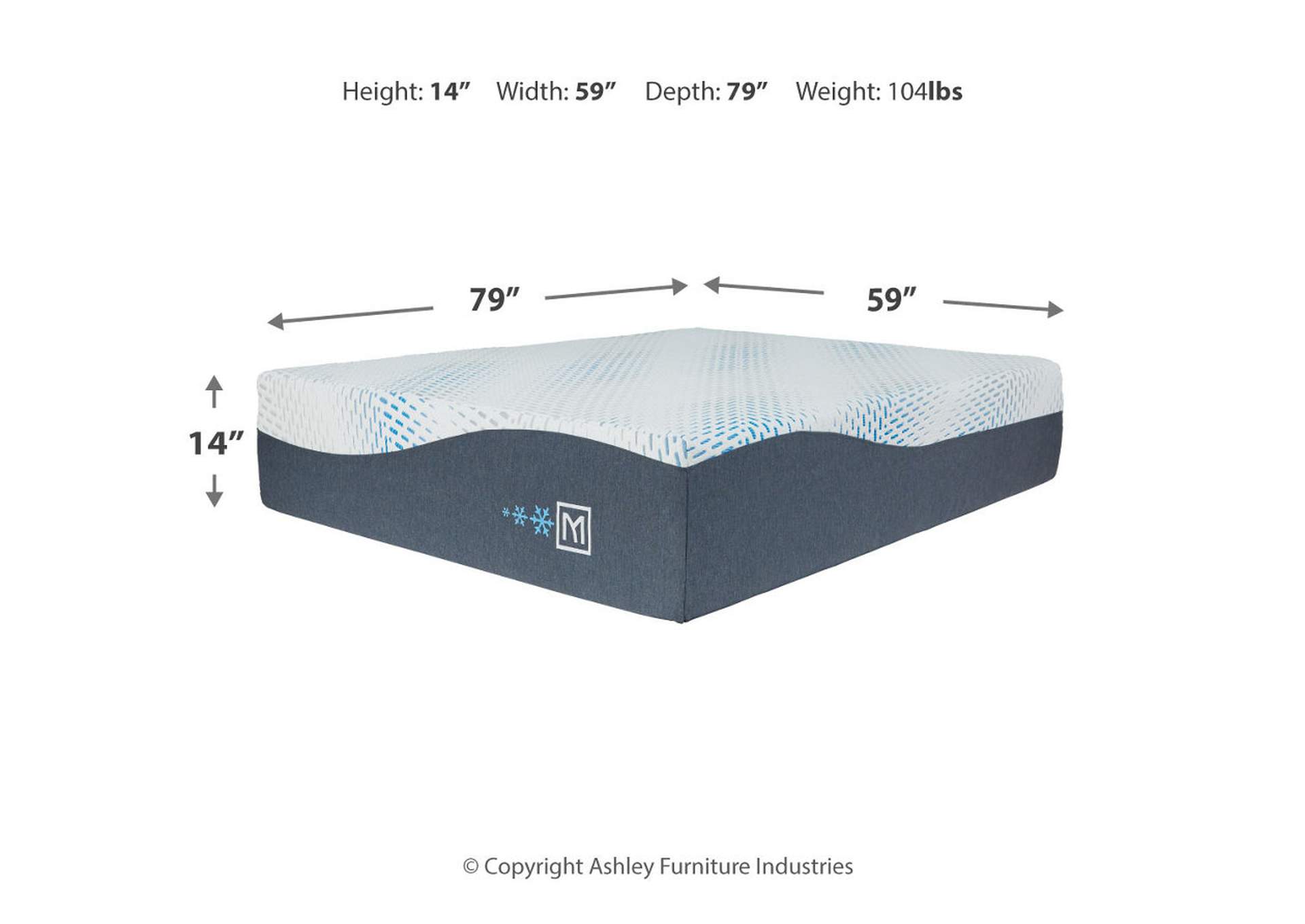 Millennium Cushion Firm Gel Memory Foam Hybrid Mattress with Adjustable Base,Sierra Sleep by Ashley