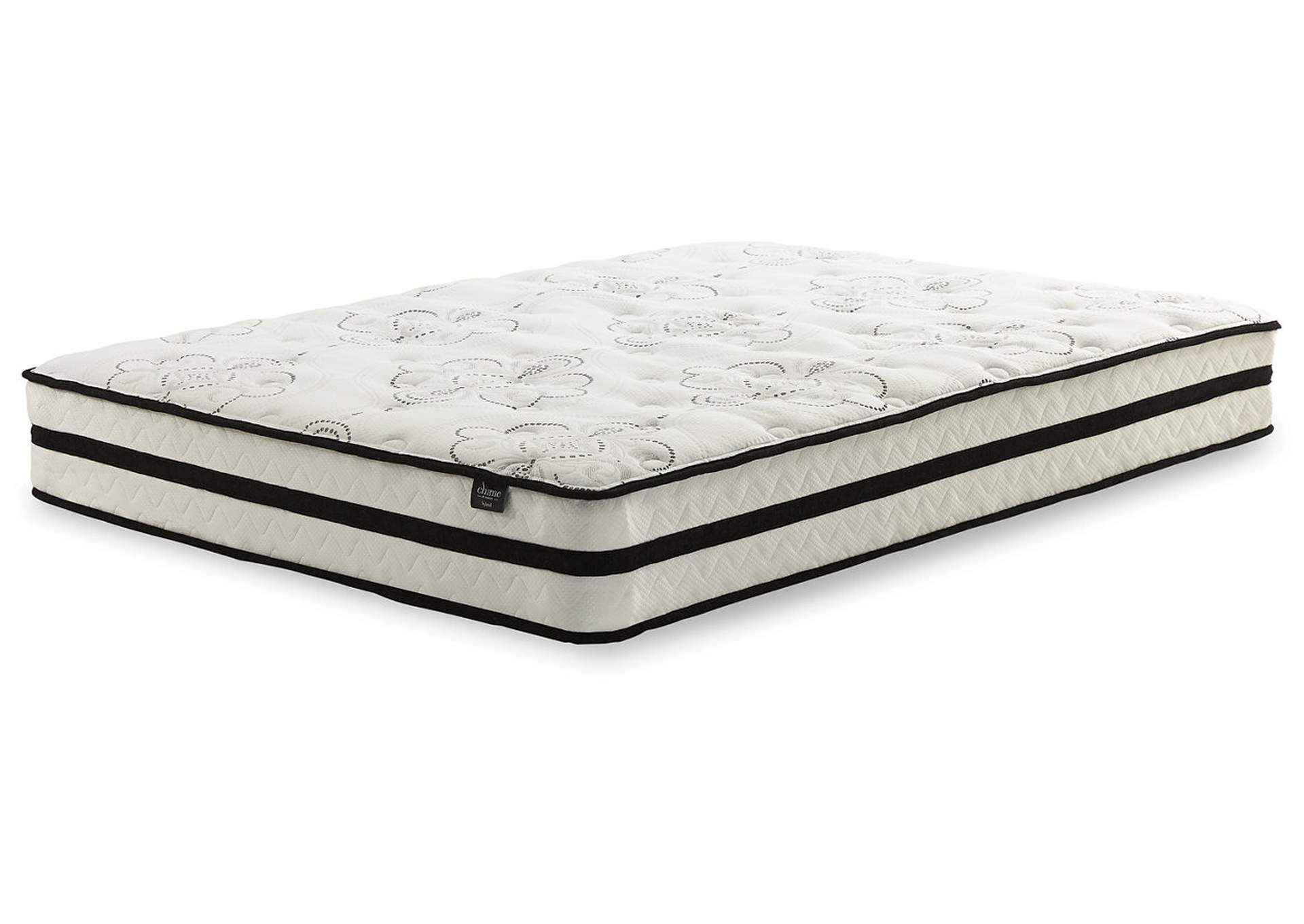 Chime 10 Inch Hybrid 10 Inch Queen Mattress and Pillow,Sierra Sleep by Ashley