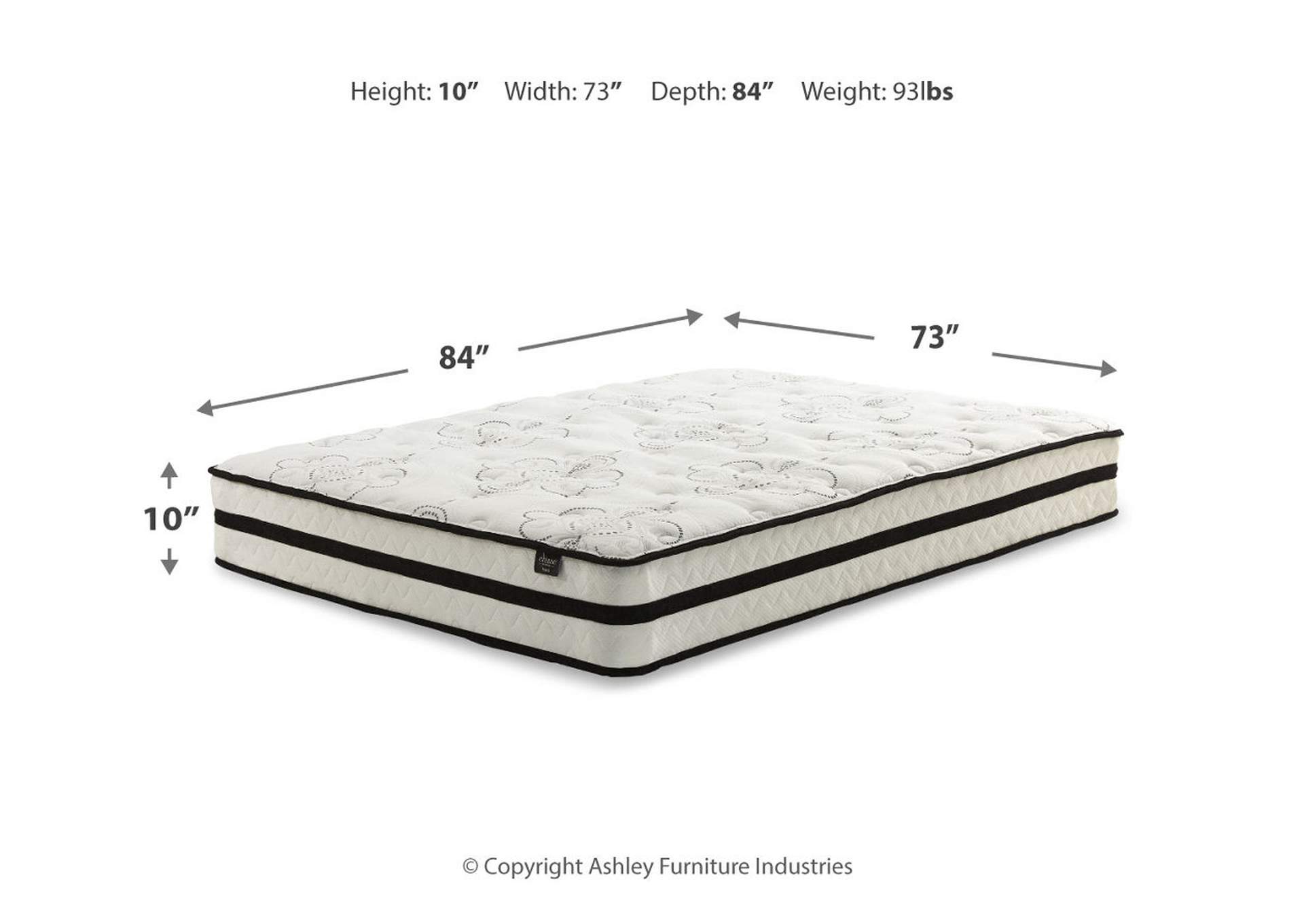 Chime 10 Inch Hybrid Mattress with Adjustable Base,Sierra Sleep by Ashley