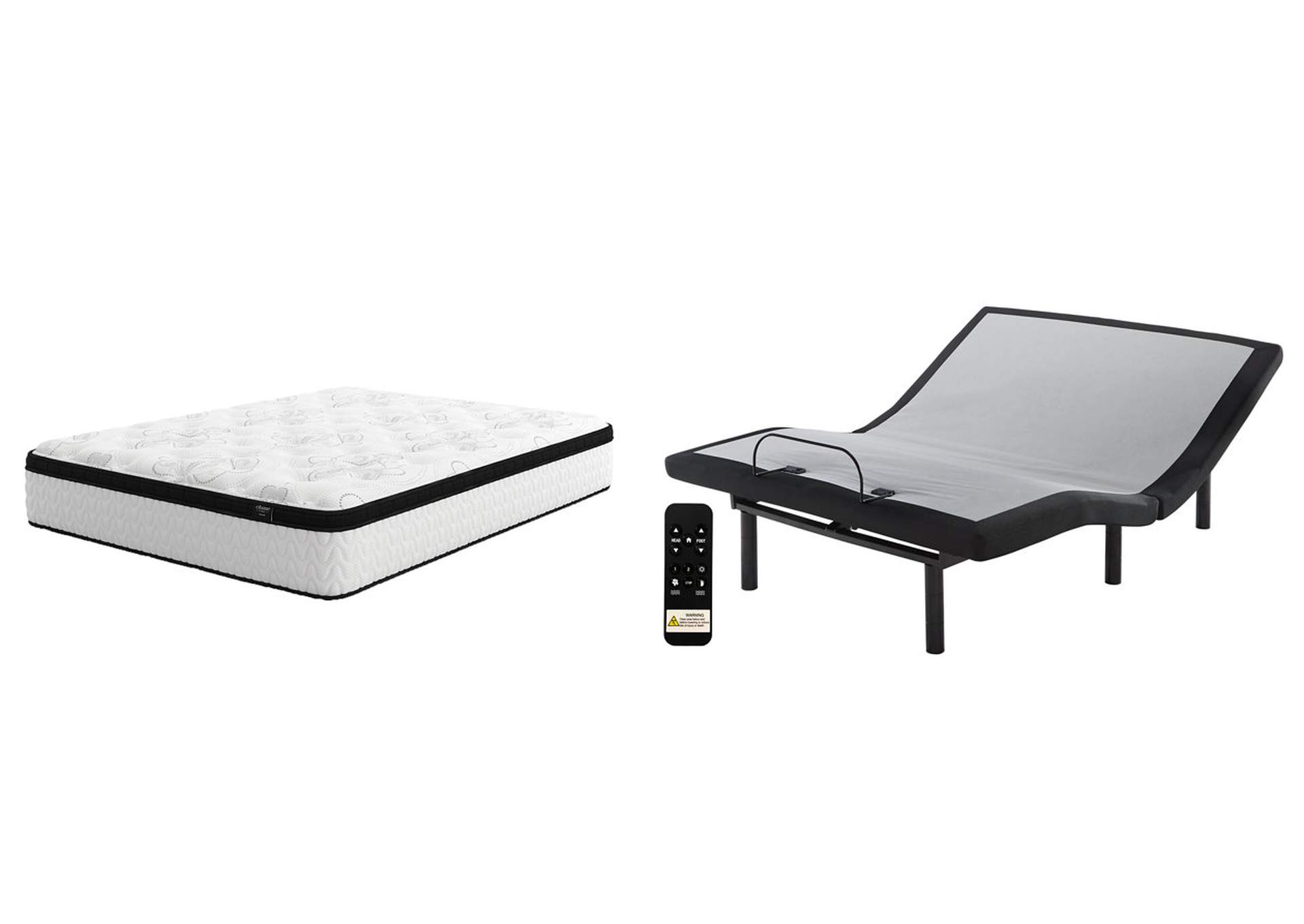 Chime 12 Inch Hybrid Mattress with Adjustable Base,Sierra Sleep by Ashley