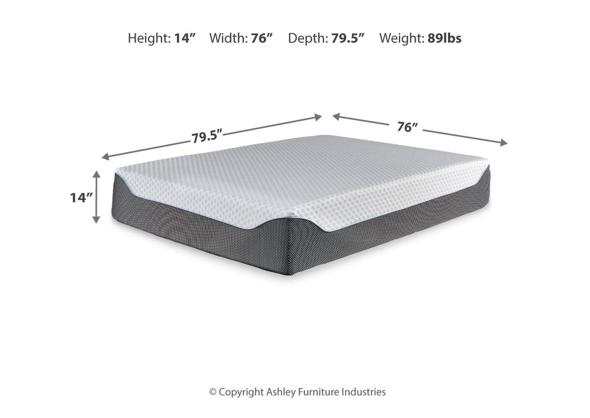 14 Inch Chime Elite Mattress with Adjustable Base,Sierra Sleep by Ashley