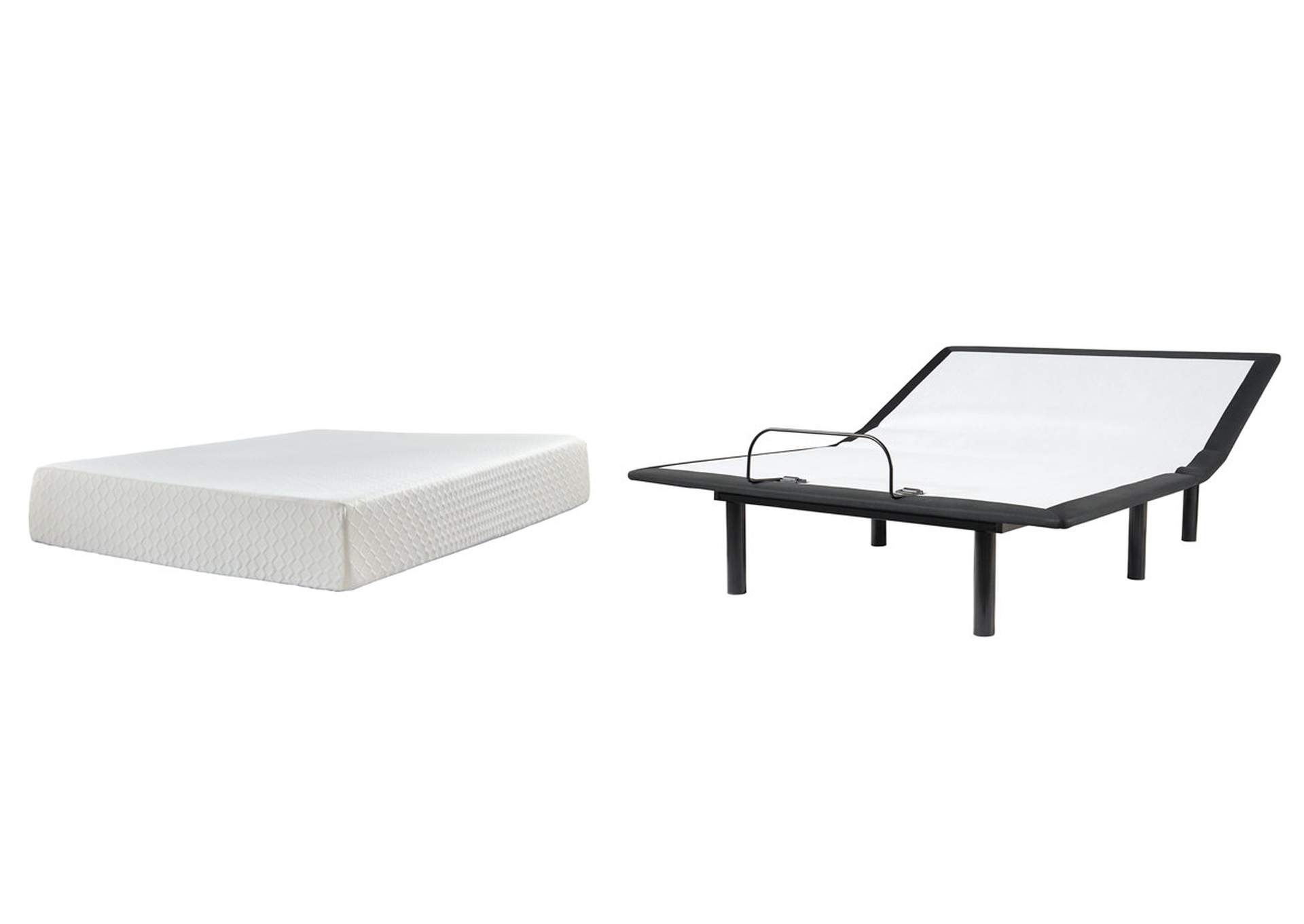 Chime 12 Inch Memory Foam Mattress with Adjustable Base,Sierra Sleep by Ashley