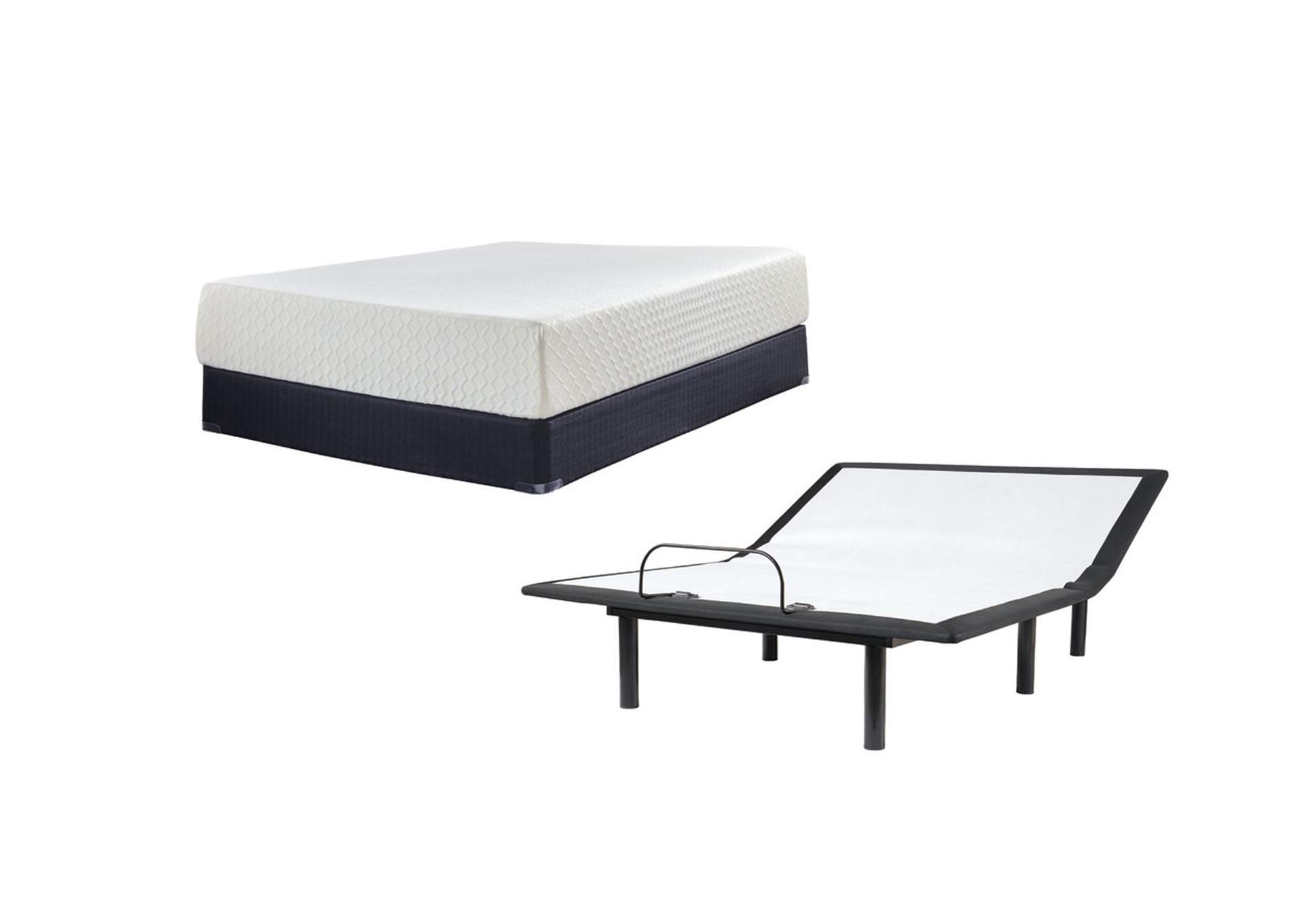 Chime 12 Inch Memory Foam Mattress with Adjustable Base,Sierra Sleep by Ashley